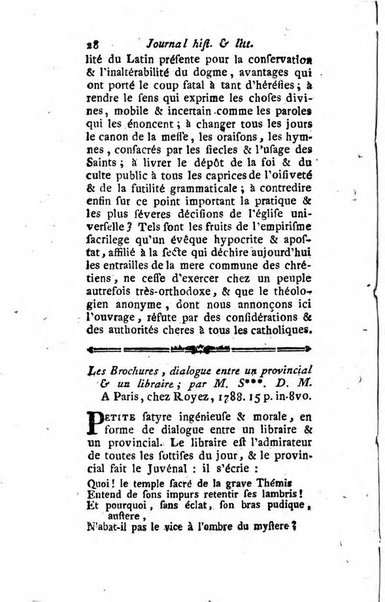 Journal historique et littéraire