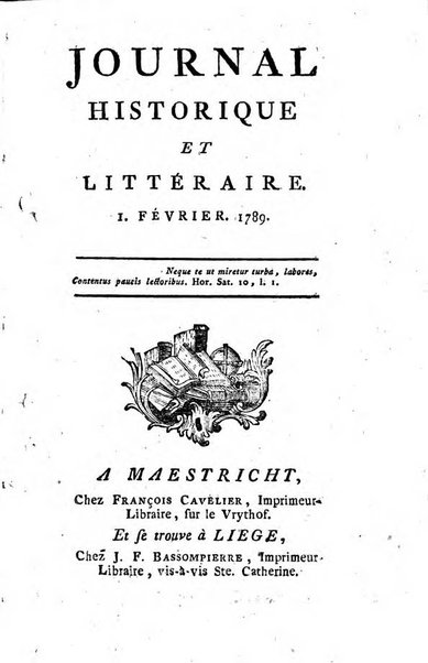 Journal historique et littéraire