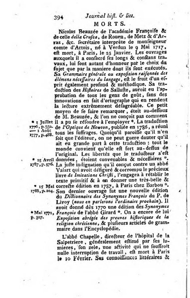 Journal historique et littéraire