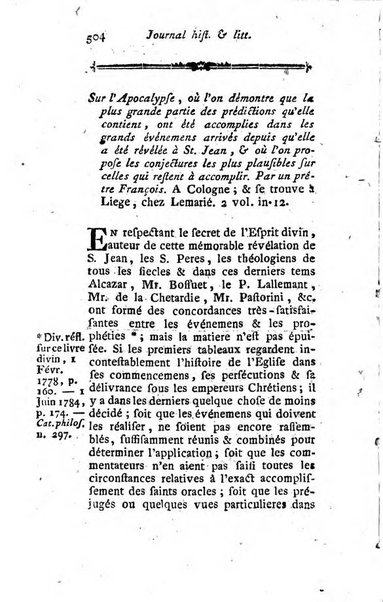 Journal historique et littéraire