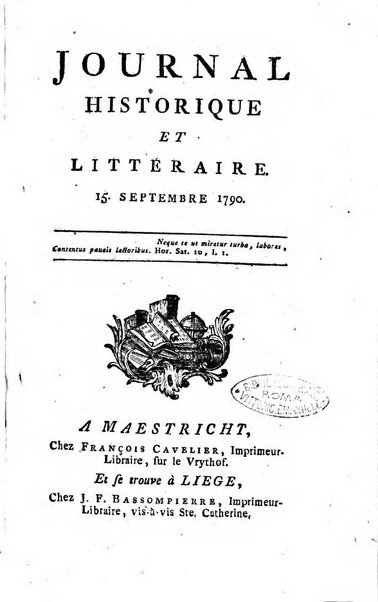 Journal historique et littéraire