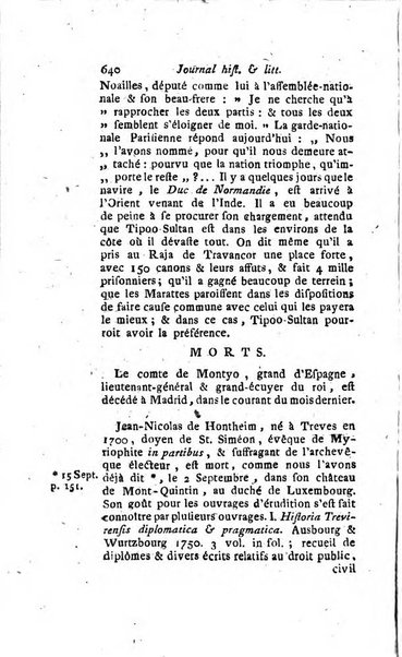 Journal historique et littéraire