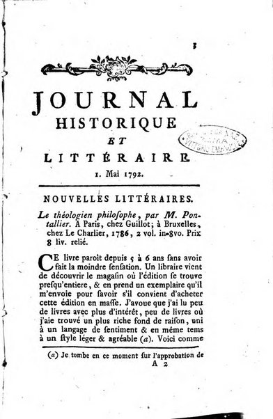 Journal historique et littéraire