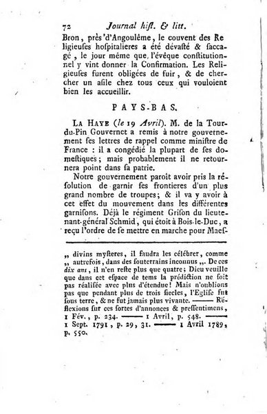 Journal historique et littéraire