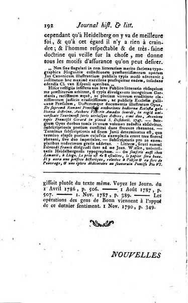 Journal historique et littéraire