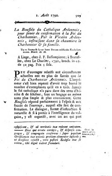 Journal historique et littéraire