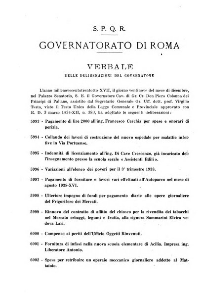 Deliberazioni del governatore