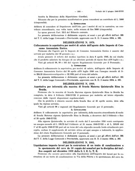 Deliberazioni del governatore