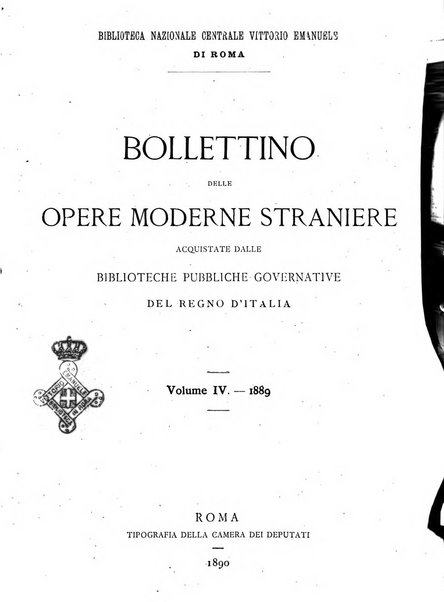 Bollettino delle opere moderne straniere acquistate dalle biblioteche pubbliche governative del Regno d'Italia