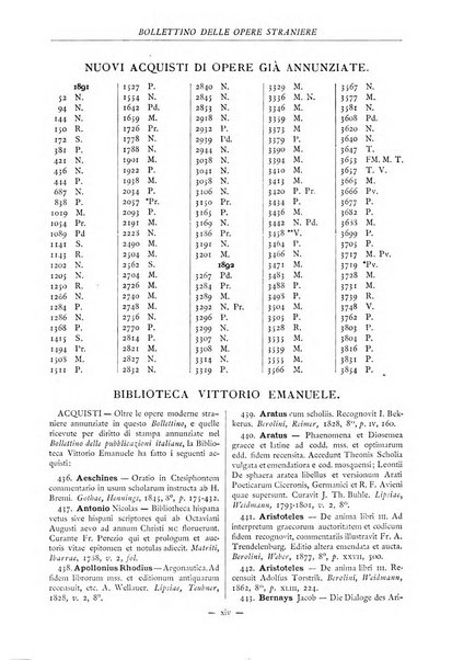 Bollettino delle opere moderne straniere acquistate dalle biblioteche pubbliche governative del Regno d'Italia