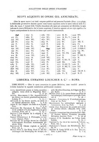Bollettino delle opere moderne straniere acquistate dalle biblioteche pubbliche governative del Regno d'Italia