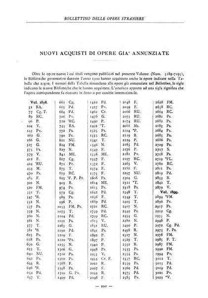 Bollettino delle opere moderne straniere acquistate dalle biblioteche pubbliche governative del Regno d'Italia