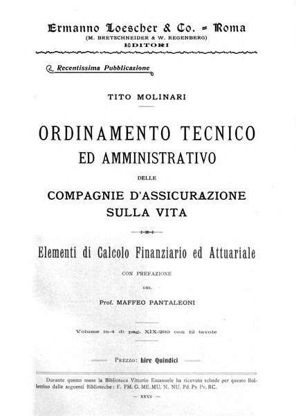 Bollettino delle opere moderne straniere acquistate dalle biblioteche pubbliche governative del Regno d'Italia