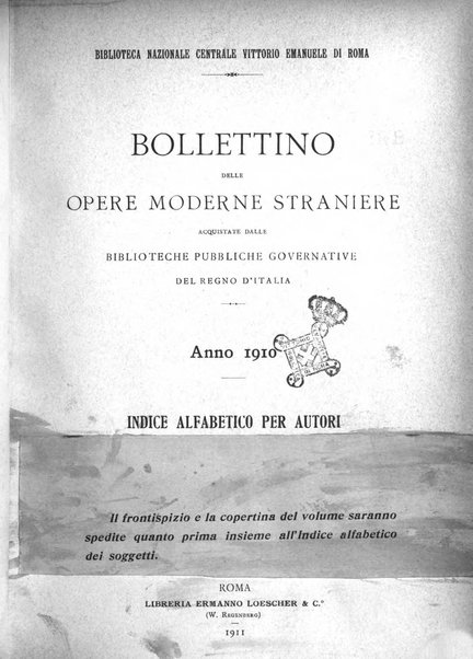 Bollettino delle opere moderne straniere acquistate dalle biblioteche pubbliche governative del Regno d'Italia