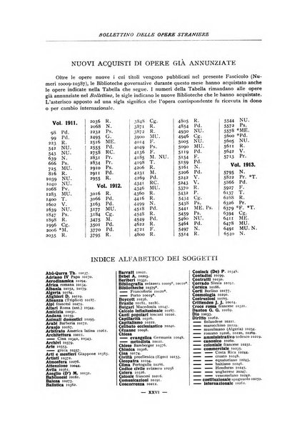 Bollettino delle opere moderne straniere acquistate dalle biblioteche pubbliche governative del Regno d'Italia