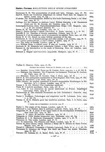 Bollettino delle opere moderne straniere acquistate dalle biblioteche pubbliche governative del Regno d'Italia