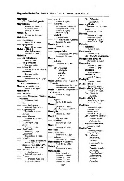 Bollettino delle opere moderne straniere acquistate dalle biblioteche pubbliche governative del Regno d'Italia