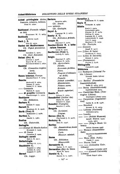Bollettino delle opere moderne straniere acquistate dalle biblioteche pubbliche governative del Regno d'Italia
