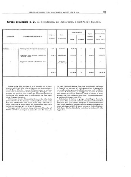 Relazione sulla viabilita ordinaria al ...