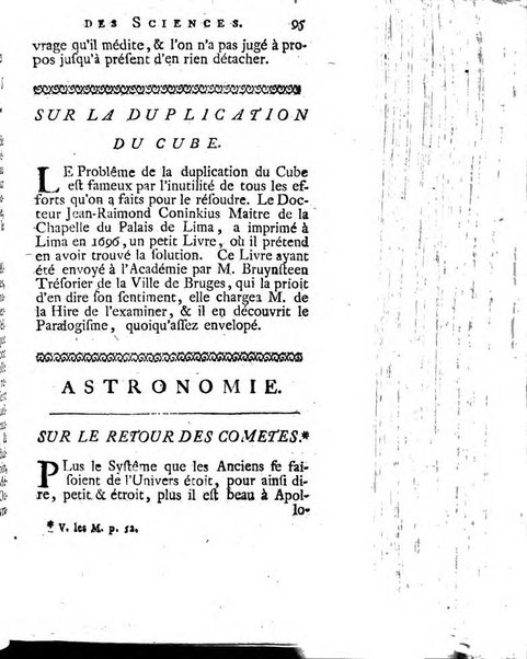 Histoire de l'Académie royale des sciences avec les Mémoires de mathematique & de physique, pour la même année, tires des registres de cette Académie.