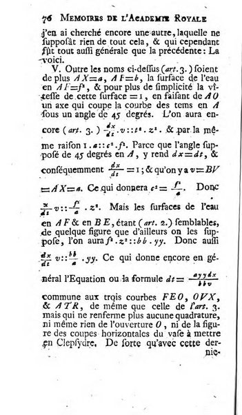 Histoire de l'Académie royale des sciences avec les Mémoires de mathematique & de physique, pour la même année, tires des registres de cette Académie.