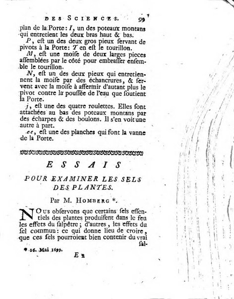 Histoire de l'Académie royale des sciences avec les Mémoires de mathematique & de physique, pour la même année, tires des registres de cette Académie.