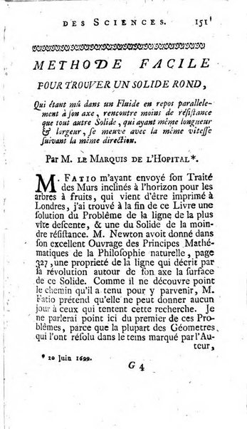 Histoire de l'Académie royale des sciences avec les Mémoires de mathematique & de physique, pour la même année, tires des registres de cette Académie.