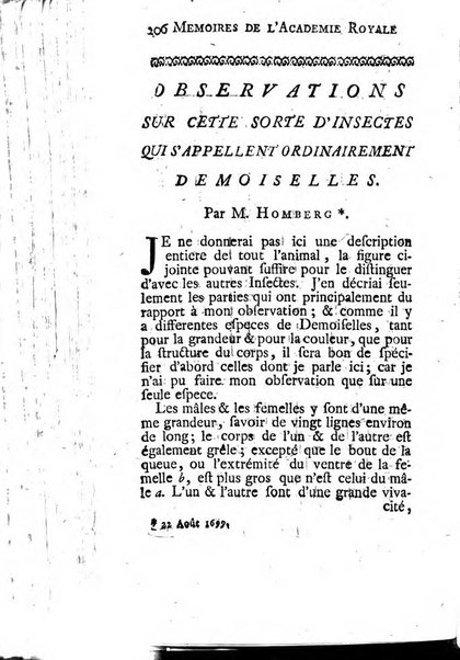 Histoire de l'Académie royale des sciences avec les Mémoires de mathematique & de physique, pour la même année, tires des registres de cette Académie.