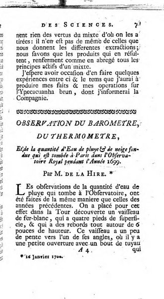 Histoire de l'Académie royale des sciences avec les Mémoires de mathematique & de physique, pour la même année, tires des registres de cette Académie.