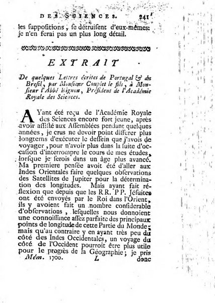 Histoire de l'Académie royale des sciences avec les Mémoires de mathematique & de physique, pour la même année, tires des registres de cette Académie.