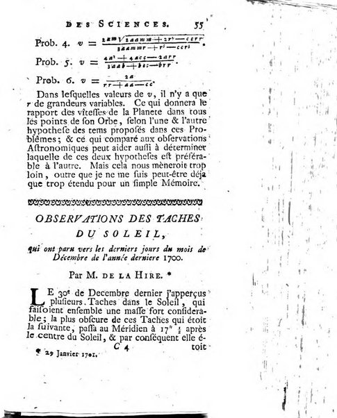 Histoire de l'Académie royale des sciences avec les Mémoires de mathematique & de physique, pour la même année, tires des registres de cette Académie.