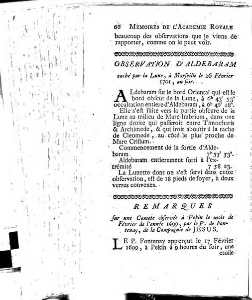 Histoire de l'Académie royale des sciences avec les Mémoires de mathematique & de physique, pour la même année, tires des registres de cette Académie.