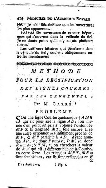 Histoire de l'Académie royale des sciences avec les Mémoires de mathematique & de physique, pour la même année, tires des registres de cette Académie.