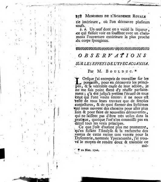 Histoire de l'Académie royale des sciences avec les Mémoires de mathematique & de physique, pour la même année, tires des registres de cette Académie.