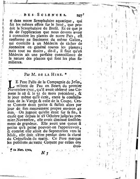 Histoire de l'Académie royale des sciences avec les Mémoires de mathematique & de physique, pour la même année, tires des registres de cette Académie.