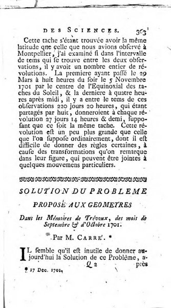 Histoire de l'Académie royale des sciences avec les Mémoires de mathematique & de physique, pour la même année, tires des registres de cette Académie.