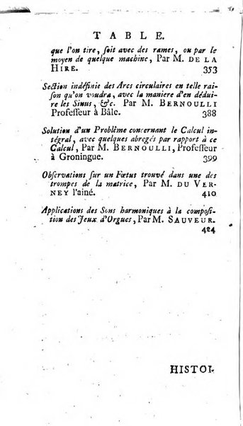 Histoire de l'Académie royale des sciences avec les Mémoires de mathematique & de physique, pour la même année, tires des registres de cette Académie.