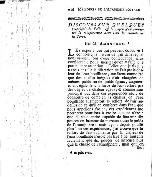 Histoire de l'Académie royale des sciences avec les Mémoires de mathematique & de physique, pour la même année, tires des registres de cette Académie.