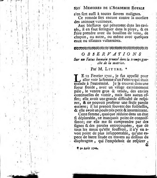 Histoire de l'Académie royale des sciences avec les Mémoires de mathematique & de physique, pour la même année, tires des registres de cette Académie.