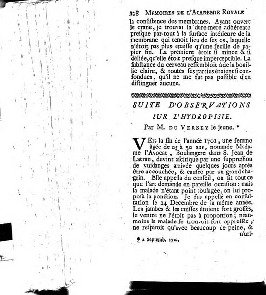 Histoire de l'Académie royale des sciences avec les Mémoires de mathematique & de physique, pour la même année, tires des registres de cette Académie.