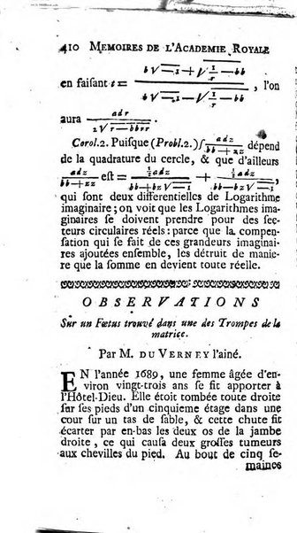 Histoire de l'Académie royale des sciences avec les Mémoires de mathematique & de physique, pour la même année, tires des registres de cette Académie.