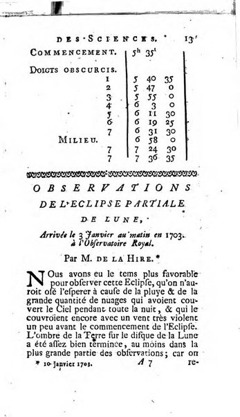 Histoire de l'Académie royale des sciences avec les Mémoires de mathematique & de physique, pour la même année, tires des registres de cette Académie.