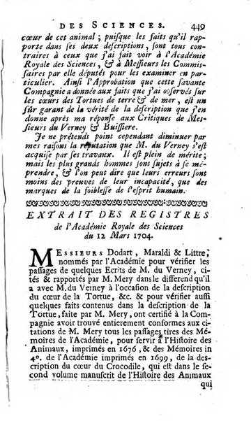 Histoire de l'Académie royale des sciences avec les Mémoires de mathematique & de physique, pour la même année, tires des registres de cette Académie.