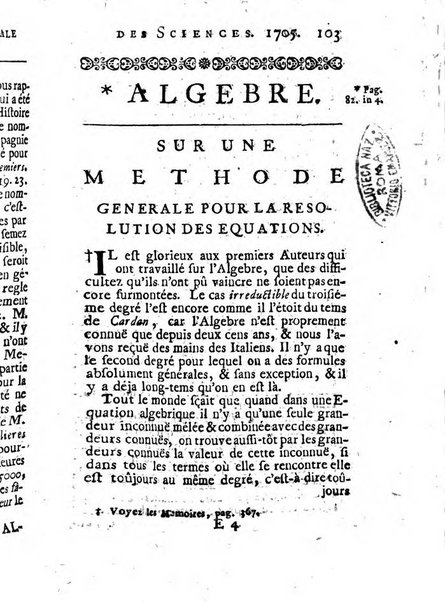 Histoire de l'Académie royale des sciences avec les Mémoires de mathematique & de physique, pour la même année, tires des registres de cette Académie.