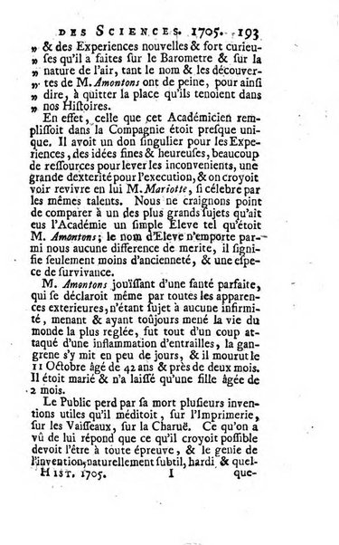 Histoire de l'Académie royale des sciences avec les Mémoires de mathematique & de physique, pour la même année, tires des registres de cette Académie.