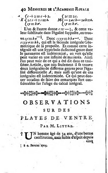 Histoire de l'Académie royale des sciences avec les Mémoires de mathematique & de physique, pour la même année, tires des registres de cette Académie.