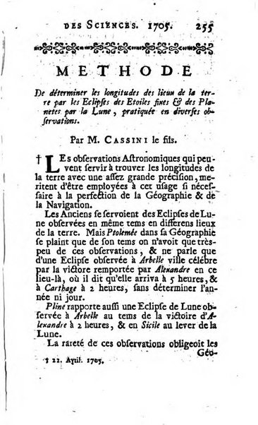 Histoire de l'Académie royale des sciences avec les Mémoires de mathematique & de physique, pour la même année, tires des registres de cette Académie.