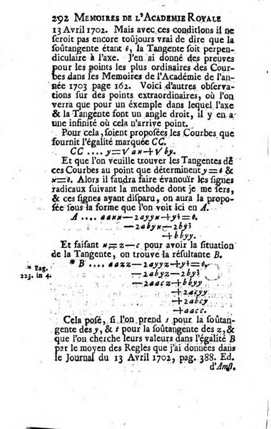 Histoire de l'Académie royale des sciences avec les Mémoires de mathematique & de physique, pour la même année, tires des registres de cette Académie.