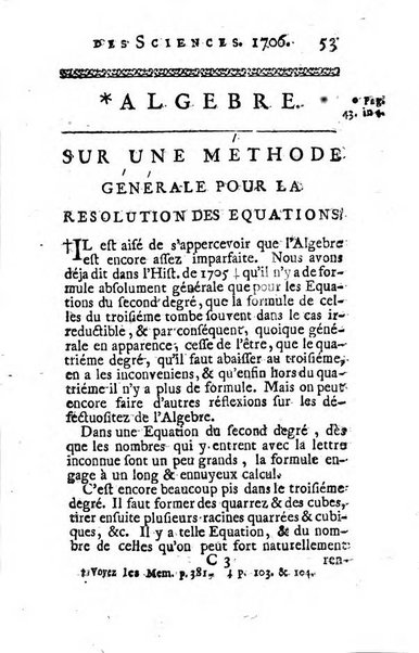 Histoire de l'Académie royale des sciences avec les Mémoires de mathematique & de physique, pour la même année, tires des registres de cette Académie.