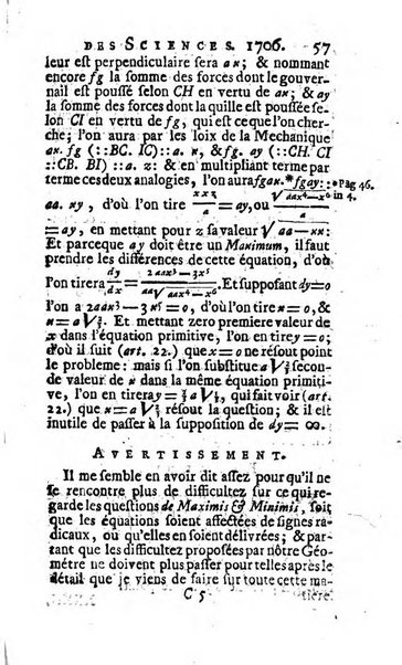 Histoire de l'Académie royale des sciences avec les Mémoires de mathematique & de physique, pour la même année, tires des registres de cette Académie.